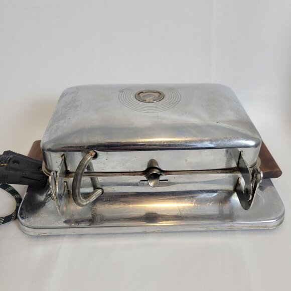VTG MCM HEATMASTER Waffle Sandwich Maker Tested Made in USA Tested Working Sears - Picture 4 of 8
